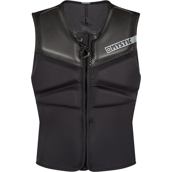 2023 Mystic Mens Block Kite Impact Vest Front Zip 35005 200107 Black